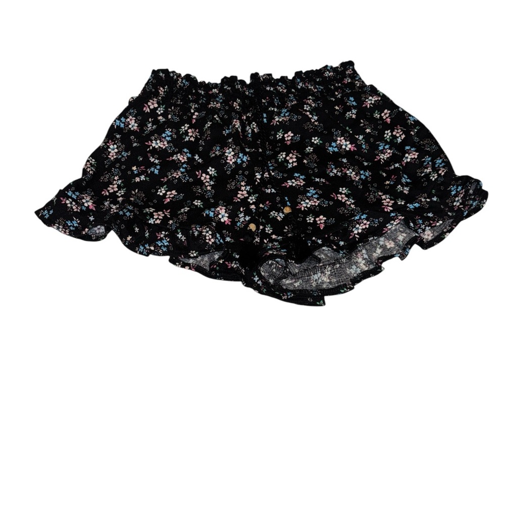 🌞 NOBO Black Floral High Waist Women Shorts